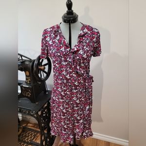 Micheal Kors faux wrap, floral dress. Size M